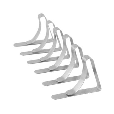 Imagem de Coghlan's Grampos de toalha de mesa de aço inoxidável – Clipes duráveis e reutilizáveis para prender capas de mesa em piqueniques, acampamento e jantar ao ar livre – Conjunto de 6 (serve para mesas de