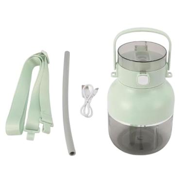 Imagem de WeiLaiKeQi Liquidificador elétrico portátil, espremedor pessoal de 500 ml com alça de 6,3 x 8,3 polegadas, recarregável por USB para cozinha, escritório, Verde