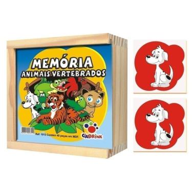 Imagem de Jogo da Memória Animais Vertebrados Caixa em Madeira