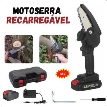 Imagem de Mini Moto Serra Eletrica Bivolt recarga prática para qualquer tomada -