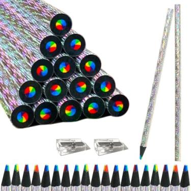 Imagem de Kanehosi Lápis multicoloridos, 20 peças, para adultos e crianças, presente para meninos, meninas, aniversário, Páscoa, Halloween, Natal, meias