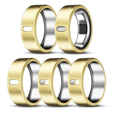 Imagem de Pacote com 5 capas compatíveis com Oura Ring Gen 4/Oura Ring Gen 3 Horizon/Heritage, Surport Charging com capa, protetor de TPU antiarranhões para acessórios Oura Rings mulheres e homens (tamanho 6)