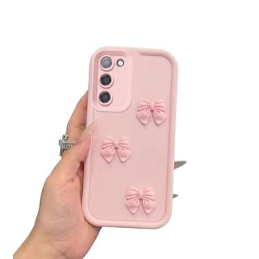 Imagem de Sunswim Capa com laço para Galaxy A15 5G para mulheres meninas linda fita 3D laço cristal transparente brilhante transparente fina durável TPU capa de telefone à prova de choque para Samsung Galaxy