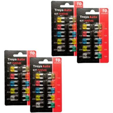 Imagem de 40 Mini Fusível Automotivo Carro Moto 5a 30a - TROYA AUTO