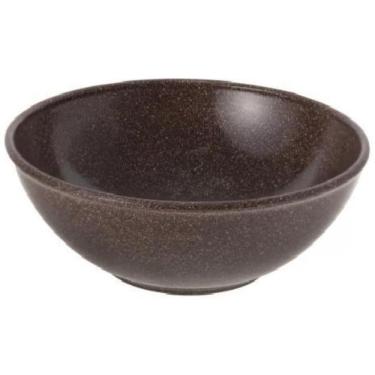 Imagem de Jogo De 6 Tigelas Média Marrom Imbuia Plástico 500Ml