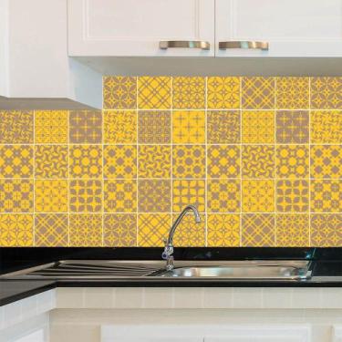 Imagem de Adesivo de Azulejo - Ladrilho Hidráulico - 20cm x 20cm - 24un - 071Azm