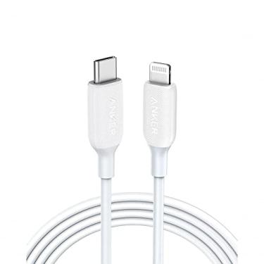 Imagem de Cabo Anker USB-C para Lightning Certificado Apple MFi, PowerLine III Branco, 1.8 metro, 22x mais resistente, Carregamento rápido para iPhone 13, 12, 11, X, 8