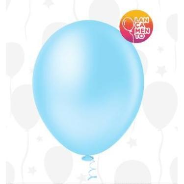 Imagem de BALÃO LISO REDONDO - PIC PIC Nº 16 - AZUL CLARO - Pacote com 12 unidad