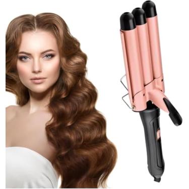 Imagem de Modelador de Cachos Profissional Triondas 25mm Bivolt Prancha Turmalina Cerâmica Anti Frizz Ondas Perfeitas Anti Estático