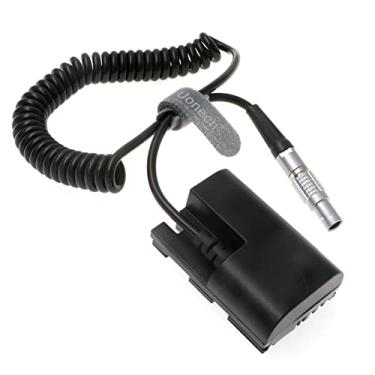 Imagem de LP E6 Bateria falsa para cabo de alimentação macho de 2 pinos para monitor SmallHD 501 502 702 e Canon 5D Mark II 7D 60D