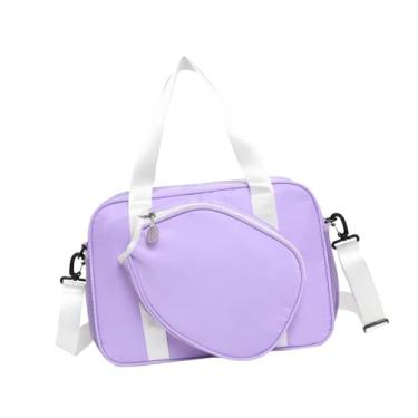 Imagem de oshhni Bolsa de tênis, bolsa de pickleball, de ombro para badminton, para mulheres e homens, atividades ao ar livre, Roxo