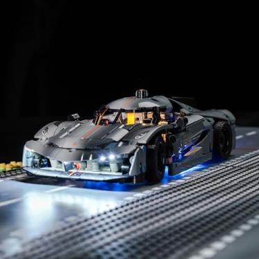Imagem de Hilighting Upgraded Led Light Kit for Lego Technic Koenigsegg Jesko Absolut Grey Hypercar Building Set, Compatible with Lego 42173 (Model Not Included)
