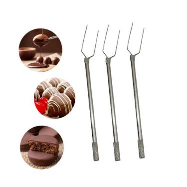 Imagem de Kit com 3 Garfos de 2 Pontas Para Bombom - Caparroz