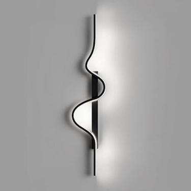 Imagem de Arandela De Parede Linear Regulável Led Luz De Parede Preta Lâmpada De Parede Moderna Com Controle Remoto, Arandelas Com Fio Luminária De Parede Para Sala De Estar Quarto, Black, 60cm