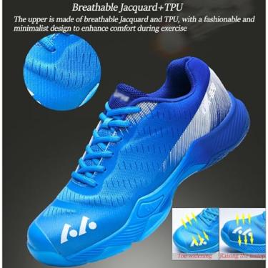 Imagem de Tênis De Badminton Para Adulto Mulher Masculina Leve Respirável Tênis Squash Extra Largo Para Voleibol Pickleball, Green, 36 EU
