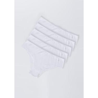 Imagem de Kit Com 5 Calcinhas Básicas Caleçon Em Algodão Com Elastano - Hering, 