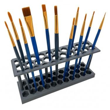 Imagem de Organizador de Pincéis de Maquiagem - Suporte de Mesa para Penteadeira - Mantenha Pincéis Limpos e Sempre à Mão