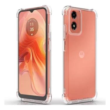 Imagem de [GL CASES] Capinha Moto G04 Capa Motorola Moto G04 Slim Clear Anti Impacto Reforçada Silicone Transparente Case Flexível Anti Choque Encaixe Preciso Com Proteção Para Câmera e Tela