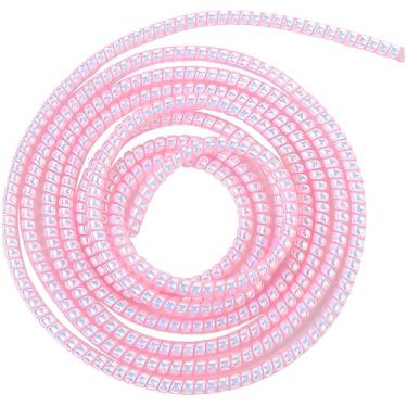 Imagem de Protetor de cabo à prova de animais, protetor de fio rosa para animais de estimação, protetor de fone de ouvido, espiral, alívio de tensão, capa para telefone, cabo USB para data