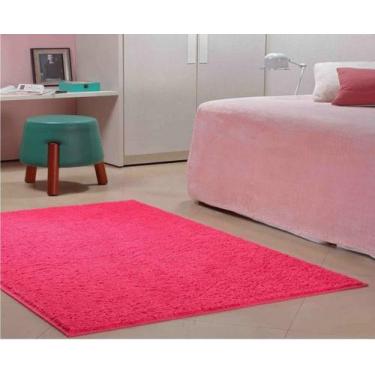 Imagem de Tapete Sala Escritório 1,50 X 2,00 m Macio Antider. Pink - Pratatextil