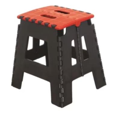 Imagem de Banqueta Dobrável Reforçada Portátil Multiuso | Banco de Manicure, Pesca, Camping e Cozinha | Suporta até 120 kg | Alça de Mão | Cores Sortidas (Vermelho)