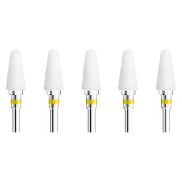 Imagem de 5 peças de cerâmica para arte de unhas, cortador rotativo, aparelho de limpeza para manicure, acessórios de máquina de trituração de unhas, ferramenta de gel de unha