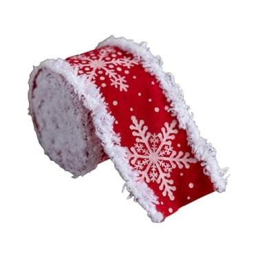 Imagem de Fancyes Fita de Natal Fita de Natal Multiuso Decoração de Embrulho de Presente para Decoração de Fazendo Laços Festa de, Style a