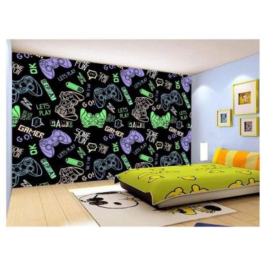 Imagem de Papel De Parede 3D Infantil Controle Game Jogo 3,5M Azs282