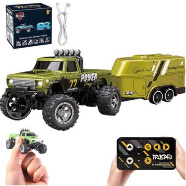 Imagem de Controle remoto Mini Monster Truck em escala 1:64 com luzes - Zhongchu