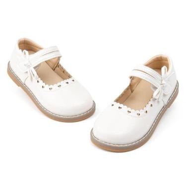 Imagem de Sapatos Fromosa Toddler Girls Mary Jane, vestido branco, tamanho 11