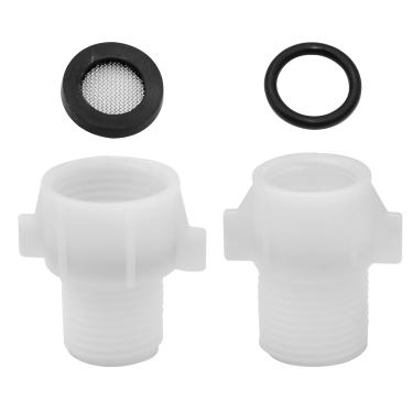 Imagem de Qmagic Adaptador de tubo fêmea de 1,27 cm para macho de 1,27 cm para conector de mangueira macho de 1/5.1 cm com filtro de aço inoxidável para torneira externa, bidê, válvula de enchimento de vaso