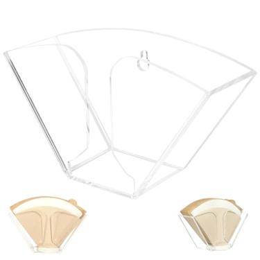 Imagem de Kamehame Coffee Filter Holder, Wall Mount Coffee Filter Dispenser Rack, Clear Acrylic Coffee Paper Storage Container for Aeropress, Cone Coffee Filters