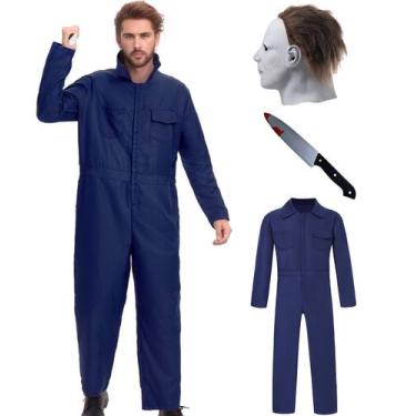 Imagem de Traje Vezadina, macacão azul marinho, macacão Horror Killer