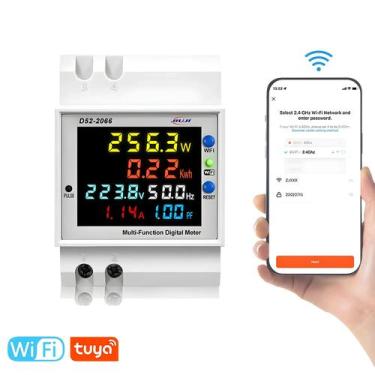 Imagem de Medidor De Energia Inteligente WiFi Tuya Monitor De Tensão E Corrente 