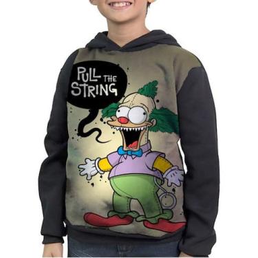 Imagem de Moletom Infantil Palhaço Krusty Os Simpsons - smoke, Preto, 2