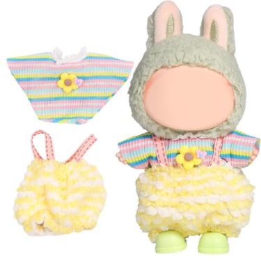 Imagem de Conjunto de roupas para boneca Labubu, estojo AI de 17 cm para meninos