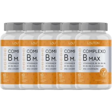 Imagem de Kit 5X Complexo B Max - 60 Cápsulas - Lauton Nutrition-Masculino