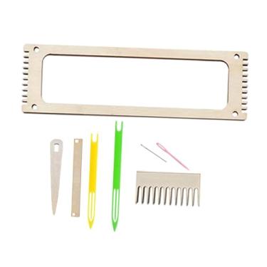 Imagem de CarpNettore Kit de Tear de Madeira, Máquina de Tricô Manual, Materiais para Artesanato, Multiuso, Presente Compacto, Tear Pequeno
