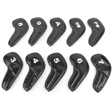 Imagem de aqxreight 10pcs O Iron PU Cobre O Acessório do Kit de Casos de Protetor putter. para. durável. Acessório. golfe. Bom. in. Qualidade. difícil. CoversGolf Driver Coverputter Couspututter