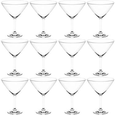 Imagem de Conjunto 12 Taças de Cristal 210ml Dry para Martínis Drinks Coquetéis 