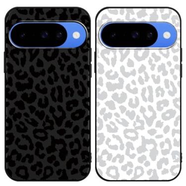 Imagem de RUMDEY Pacote com 2 capas fofas com estampa de guepardo para Google Pixel 10 de 6,3 polegadas, capas luxuosas com design de estampa de leopardo de silicone macio fino TPU à prova de choque para