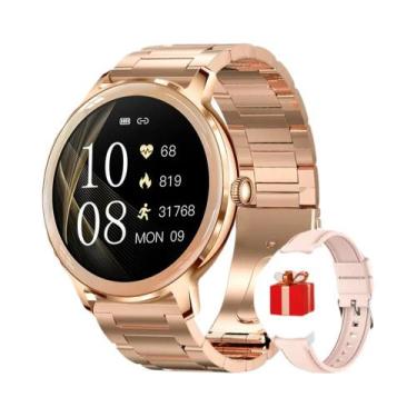 Imagem de Relógio Inteligente Feminino Ultra Fino AMOLED HD Com Monitor De Frequ