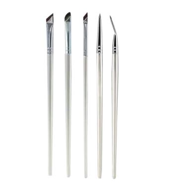 Imagem de Conjunto de pincéis delineadores, 5 peças, em formato de foice, ultrafino, inclinado para sobrancelha e corretivo Pro Tool