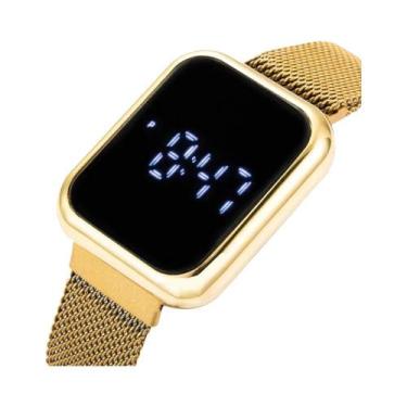 Imagem de Relógios Digitais De Luxo LED Para Casais, Relógios De Pulso Eletrônic