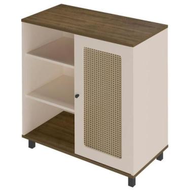 Imagem de Buffet Aparador 1 Porta 80 Cm 4520 Pinho Off White Arly - MILANI MOVEL