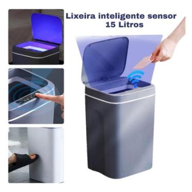 Imagem de Lixeira Elétrica Inteligente com Sensor 15 L ST-807 - STARMEGA, Cinza