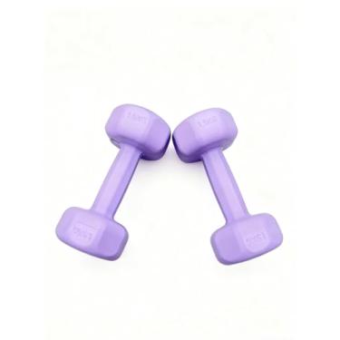 Imagem de Conjunto de 2 a 2 opções de cores com pesos de mão de 1,5 kg para uso doméstico, antiderrapante e antiderrapante (roxo)