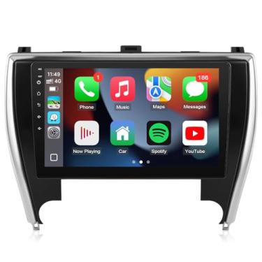 Imagem de Leadfan Estéreo automotivo para Toyota Camry 2015 2016 2017 com carro sem fio CarPlay Android Auto, 2G Ram + 32G ROM, tela sensível ao toque de 23 cm para rádio Toyota Camry com câmera de backup SWC