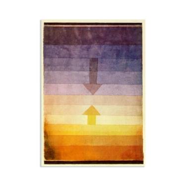 Imagem de Zeichn8u Paul Klee Canvas Wall Art Separation in the Evening Poster vintage clássico pintura a óleo pintura mestre impressão adequada sala de estar escritório decoração de parede legal 100 x 70 cm