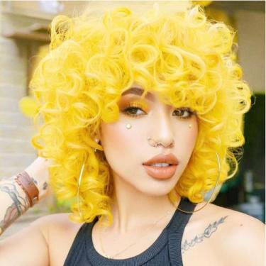 Imagem de Peruca Kavsni Short Curly Soft Black Afro Kinky Curls para mulheres